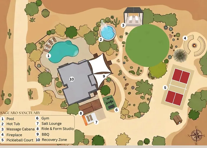 1-acre Backyard 4br Pickleball, Sauna, Saltroom, Gym, Wellness * Cave Creek